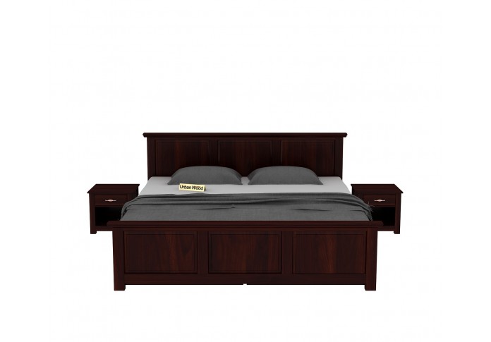 Babson Bed With Storage ( King Size, Walnut Finish )