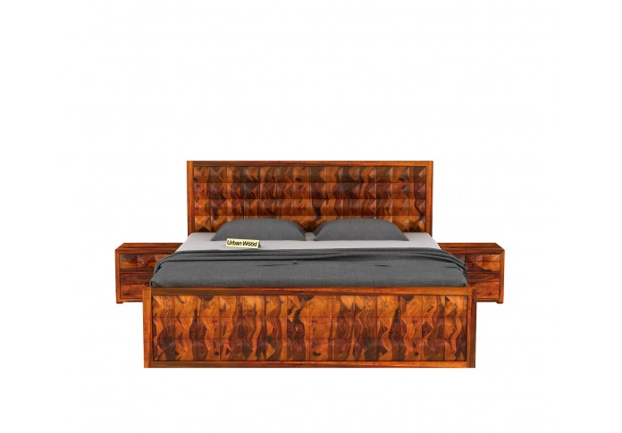 Morgana Bed With Storage ( King Size, Honey Finish )