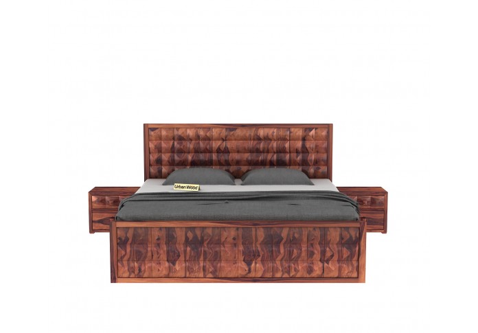 Morgana Bed With Storage ( Queen Size, Teak Finish )