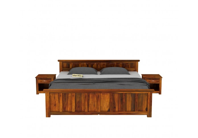 Thoms Bed With Drawer Storage ( king Size, Honey Finish )