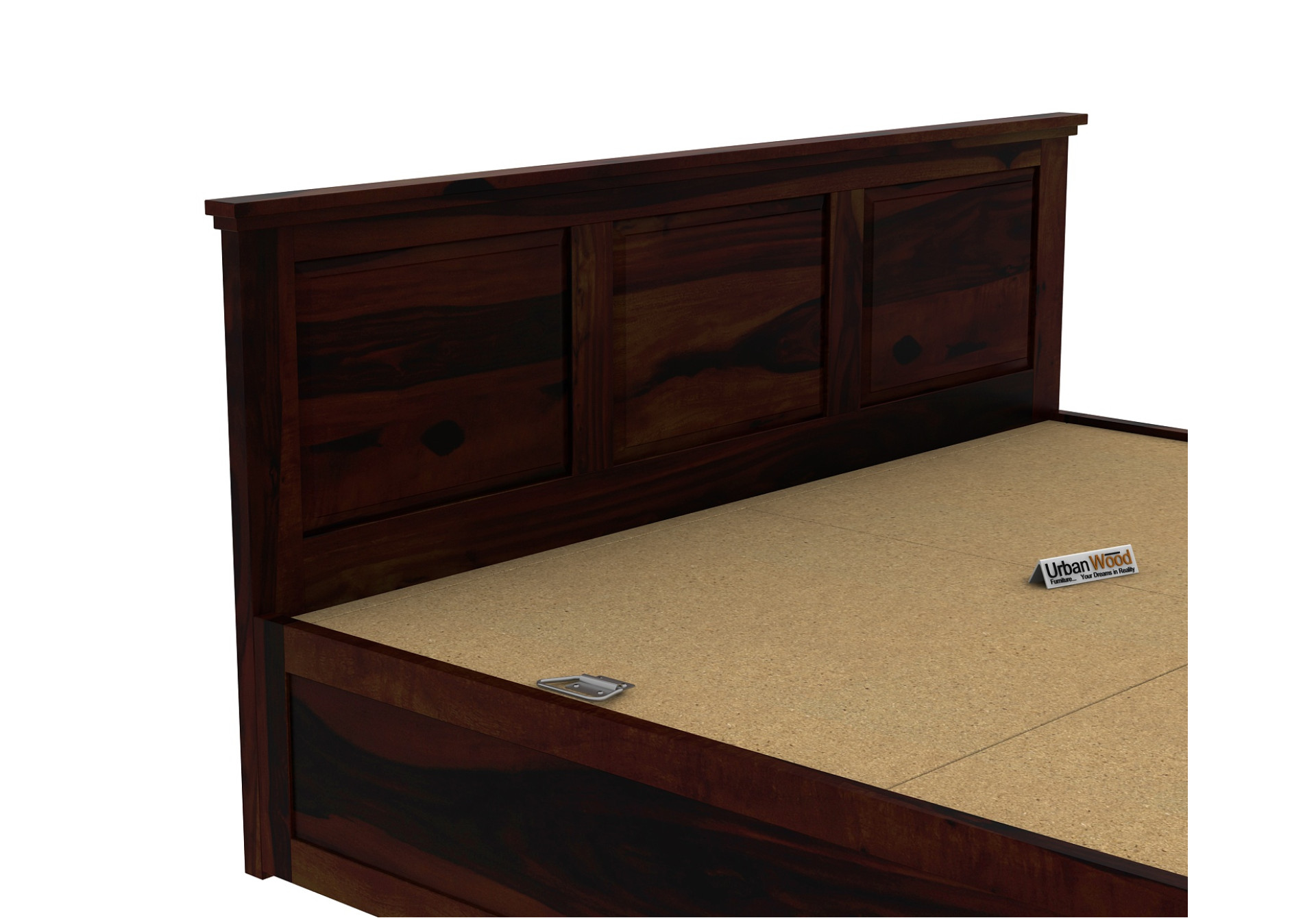 Babson Box Storage Bed (Queen Size, Walnut Finish)