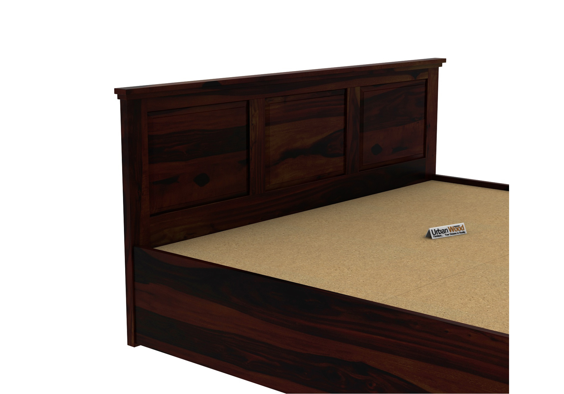 Babson Hydraulic Storage Bed (Queen Size, Walnut Finish)