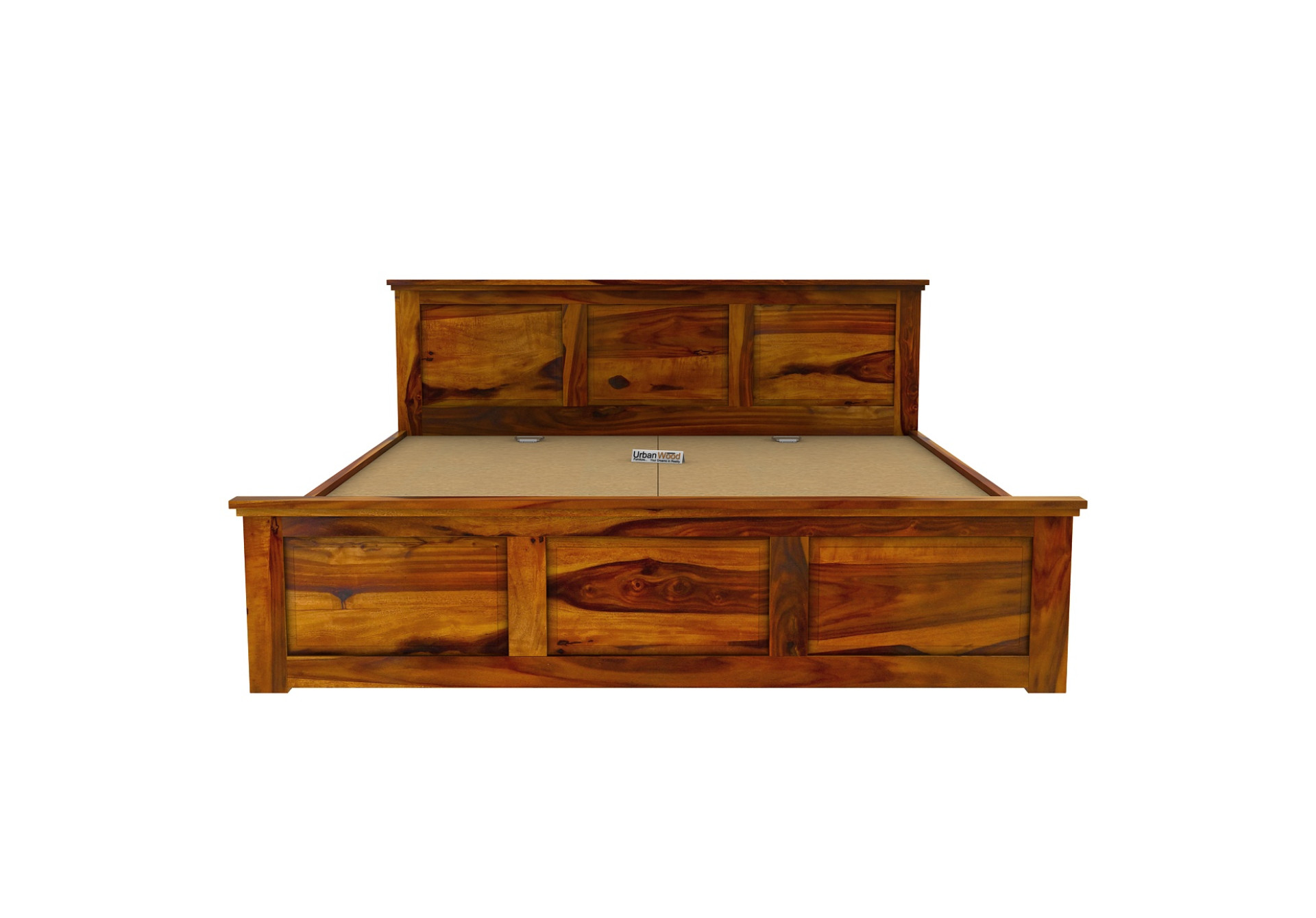 Babson Without Storage Bed (Queen Size, Honey Finish)