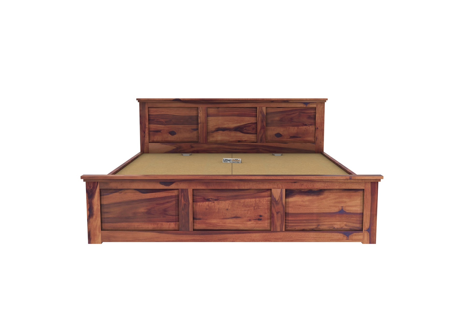 Babson Without Storage Bed (King Size, Teak Finish)