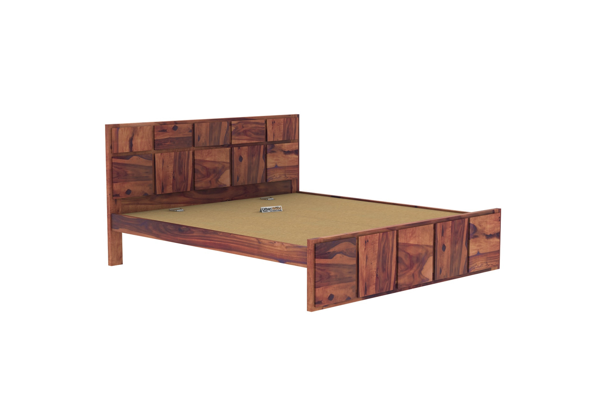 Bedswind Without Storage Bed (Queen Size, Teak Finish)