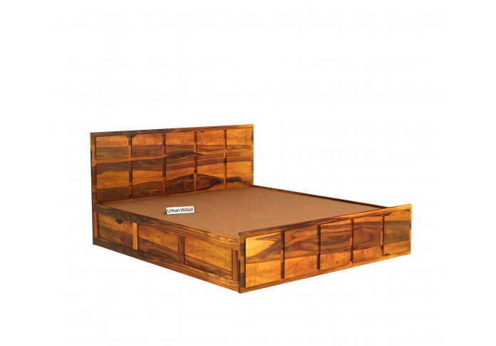 Bedswind Bed With Storage ( King Size, Honey Finish )
