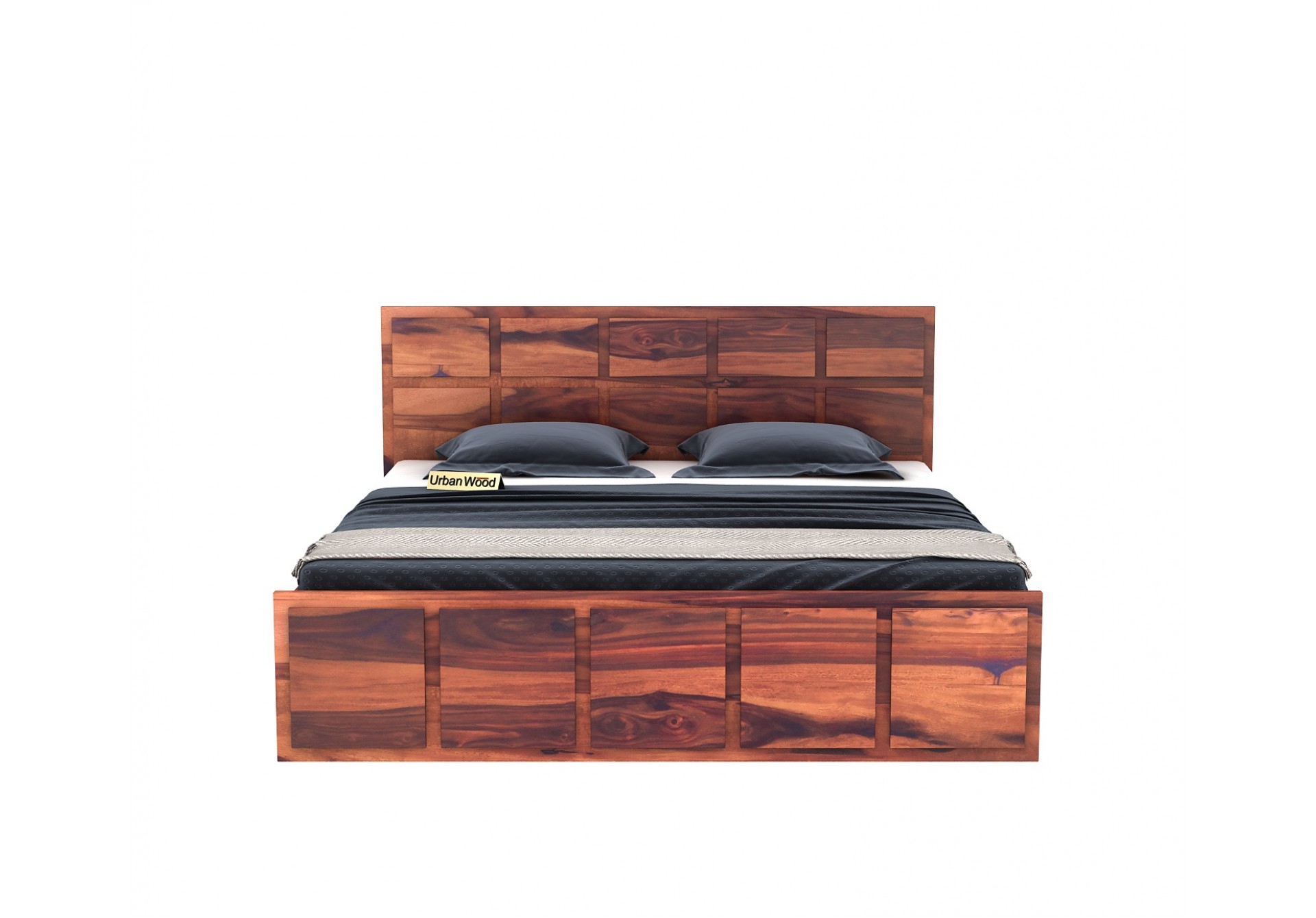 Bedswind Bed With Storage ( King Size, Teak Finish )