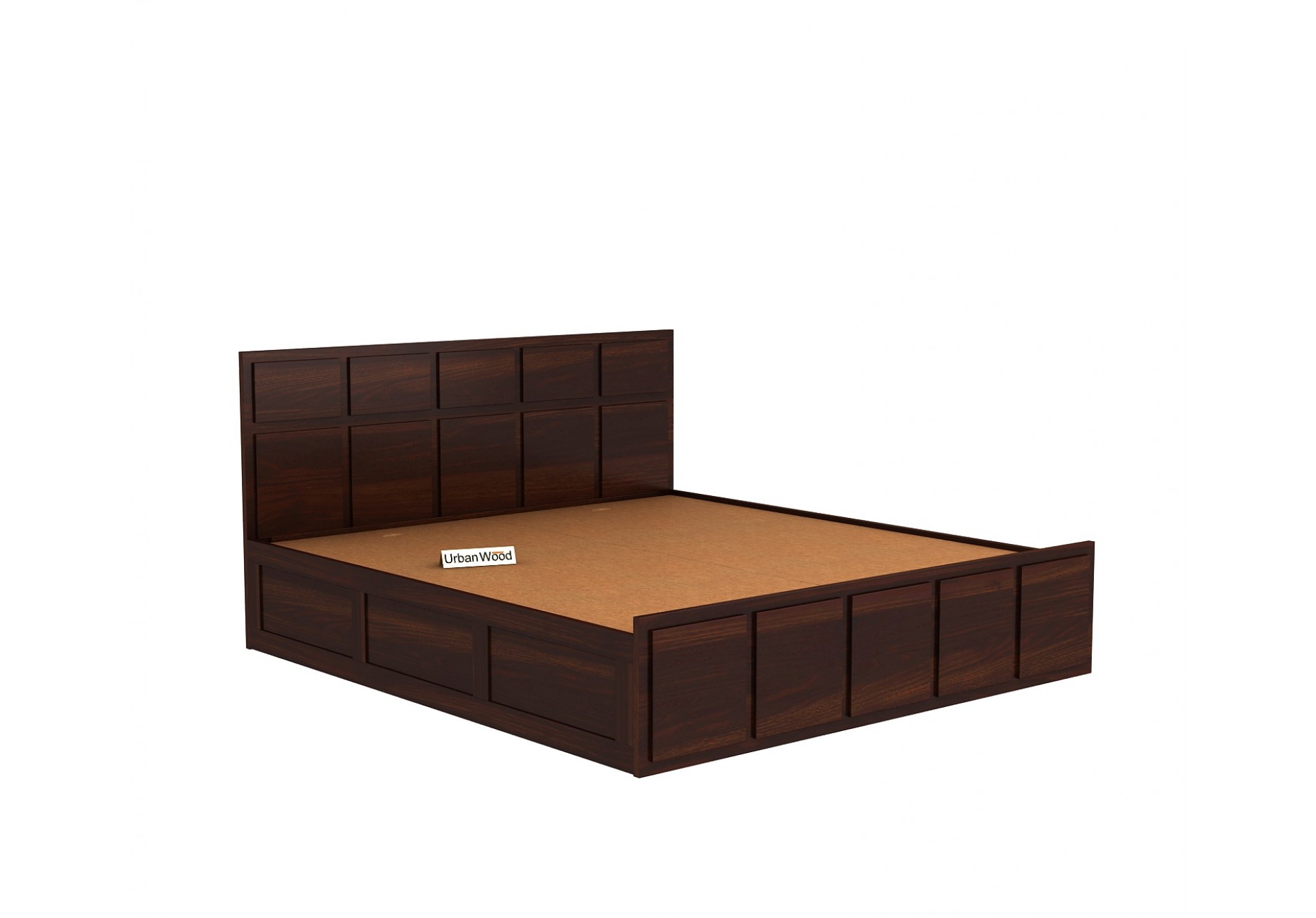 Bedswind Bed With Storage ( King Size, Walnut Finish )