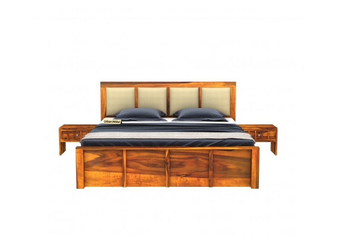 Harris Bed Without Storage ( Queen Size, Honey Finish )
