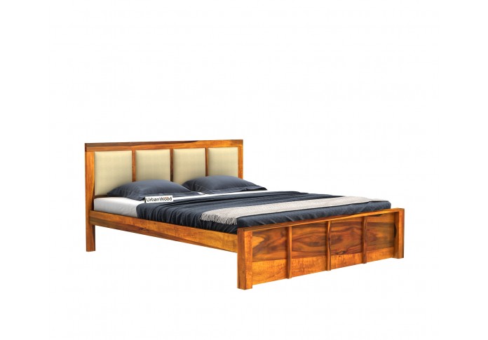 Harris Bed Without Storage ( King Size, Honey Finish )