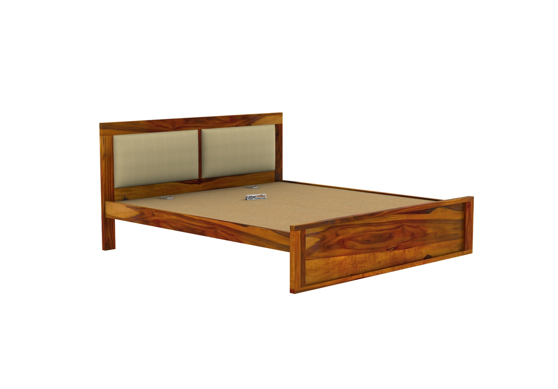 Harris Bed Without Storage ( Queen Size, Honey Finish )
