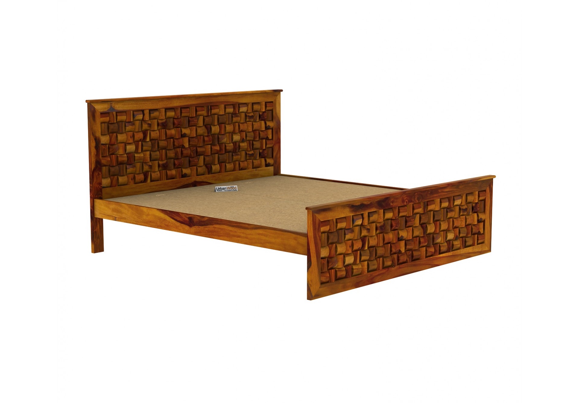 Hover Bed Without Storage ( Queen Size, Honey Finish )