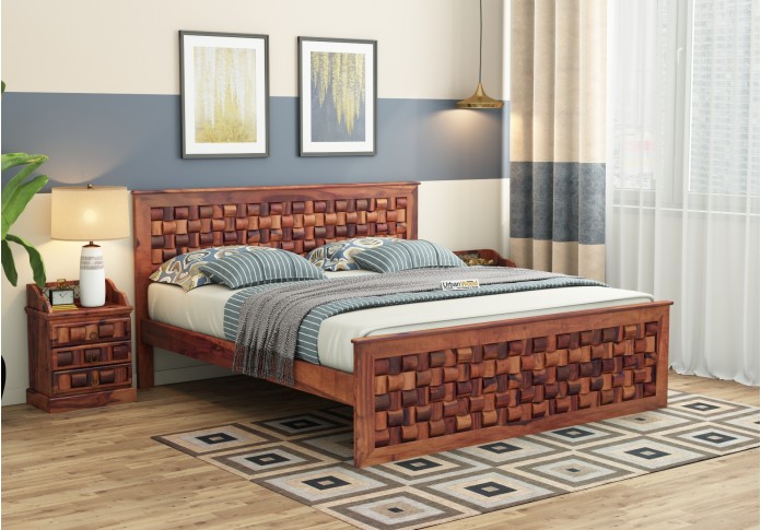 Hover Bed Without Storage ( King Size, Teak Finish )