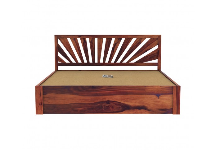 Jerry Wooden Hydraulic Bed King Size (Teak Finish)