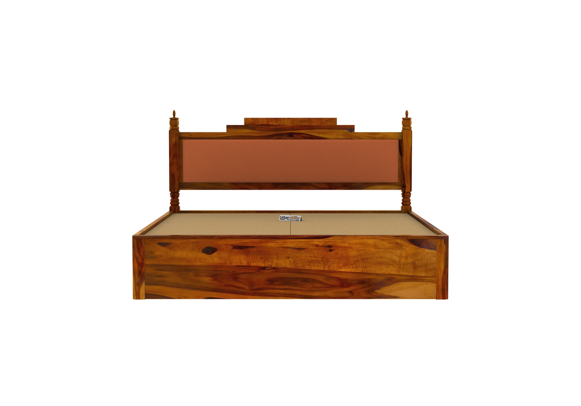 Jodhpuri Drawer Storage Bed (King Size, Honey Finish)