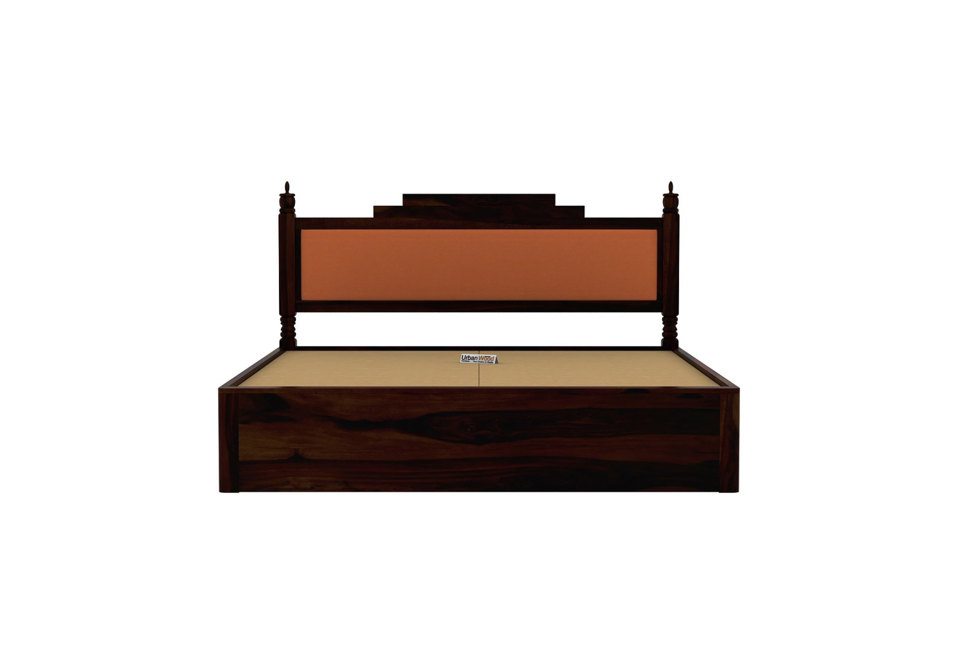 Jodhpuri Drawer Storage Bed (King Size, Walnut Finish)