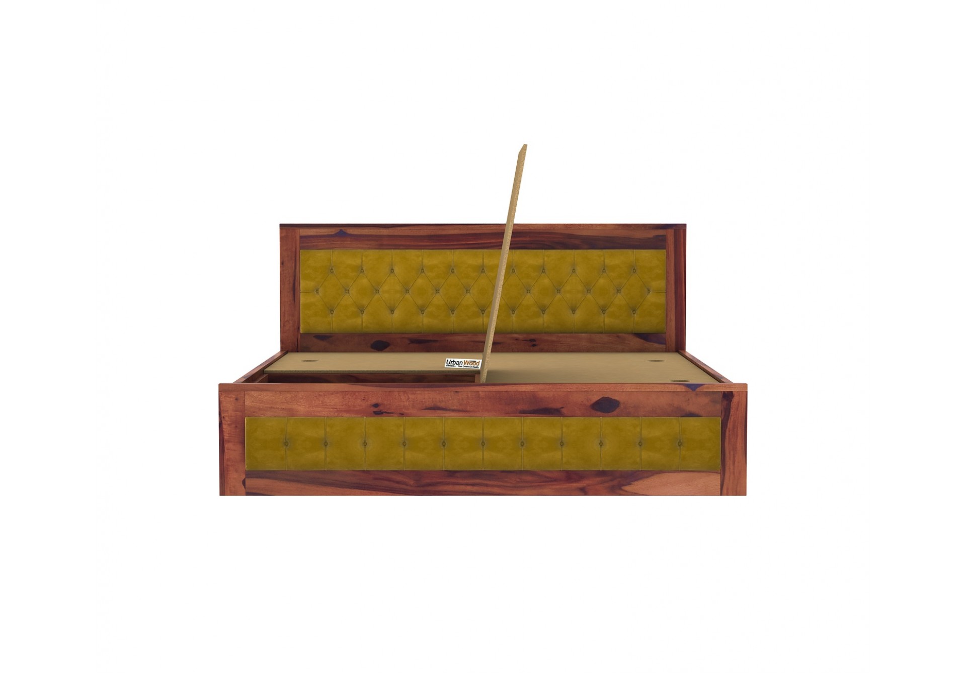 Jolly Wooden Bed with Box Storage ( Queen Size, Teak Finish )