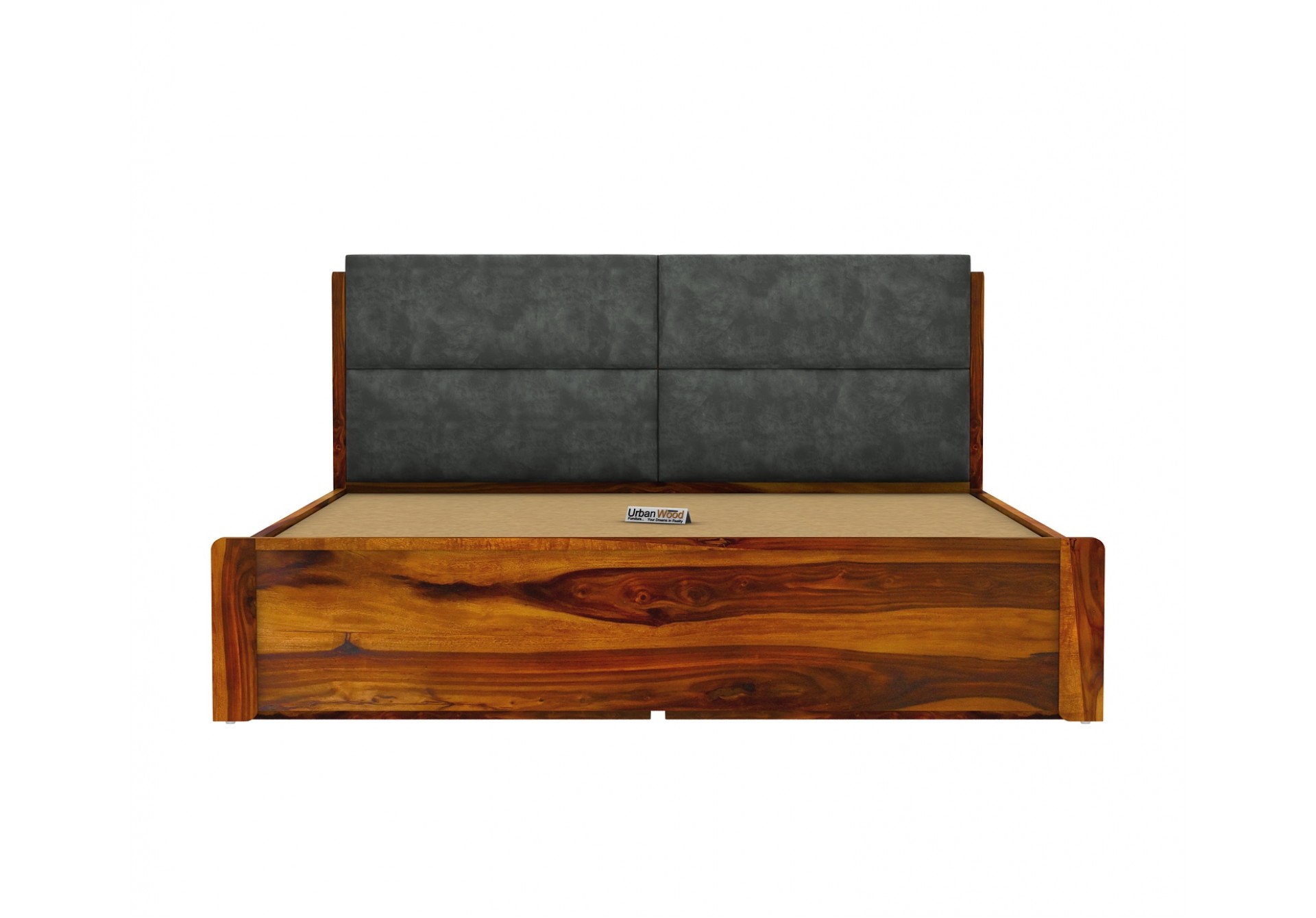 Luxe Urbanwood Exclusive Drawer Storage Bed ( Queen Size, Honey Finish )