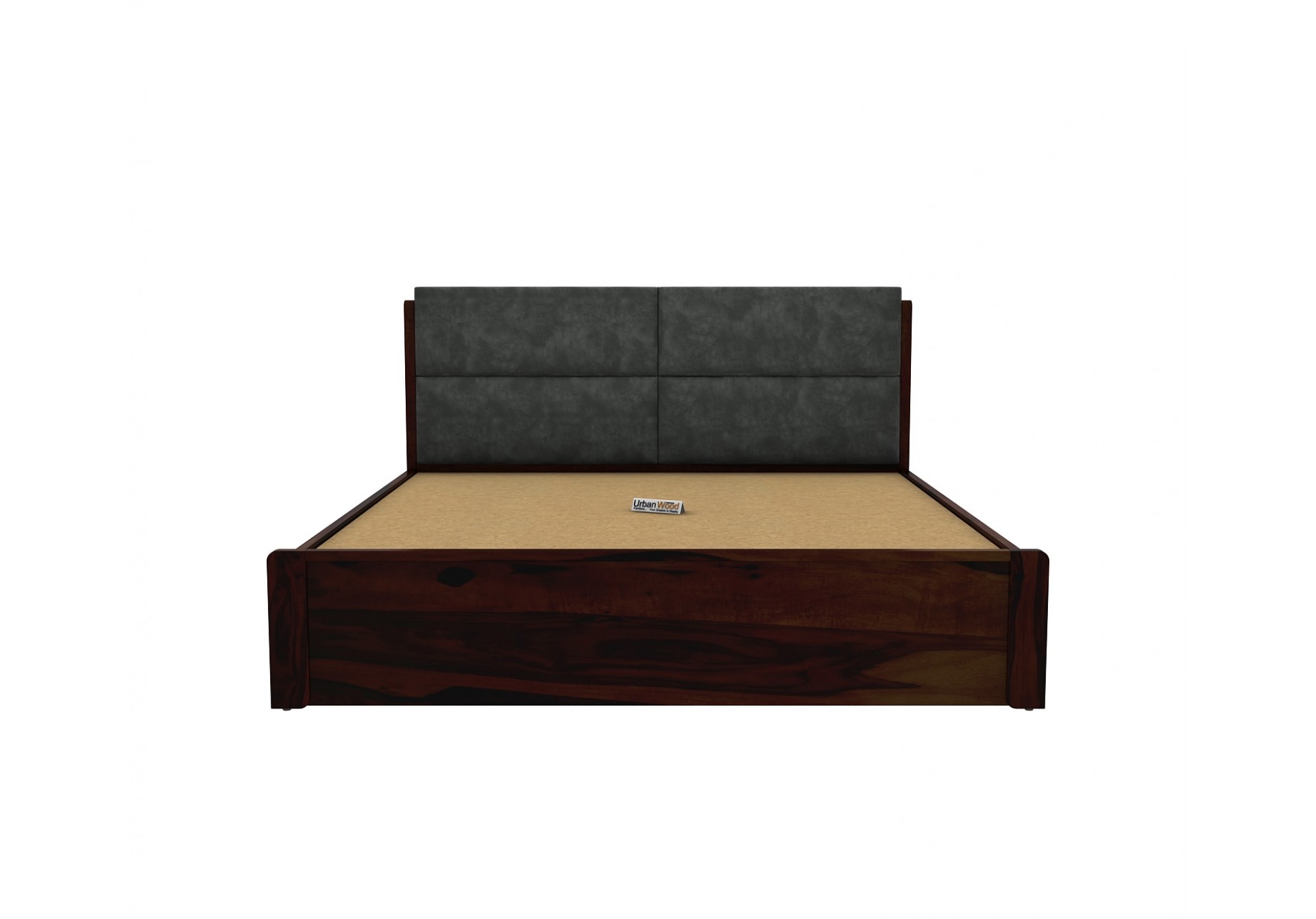 Luxe Urbanwood Exclusive Hydraulic Storage Bed ( Queen Size, Walnut Finish )