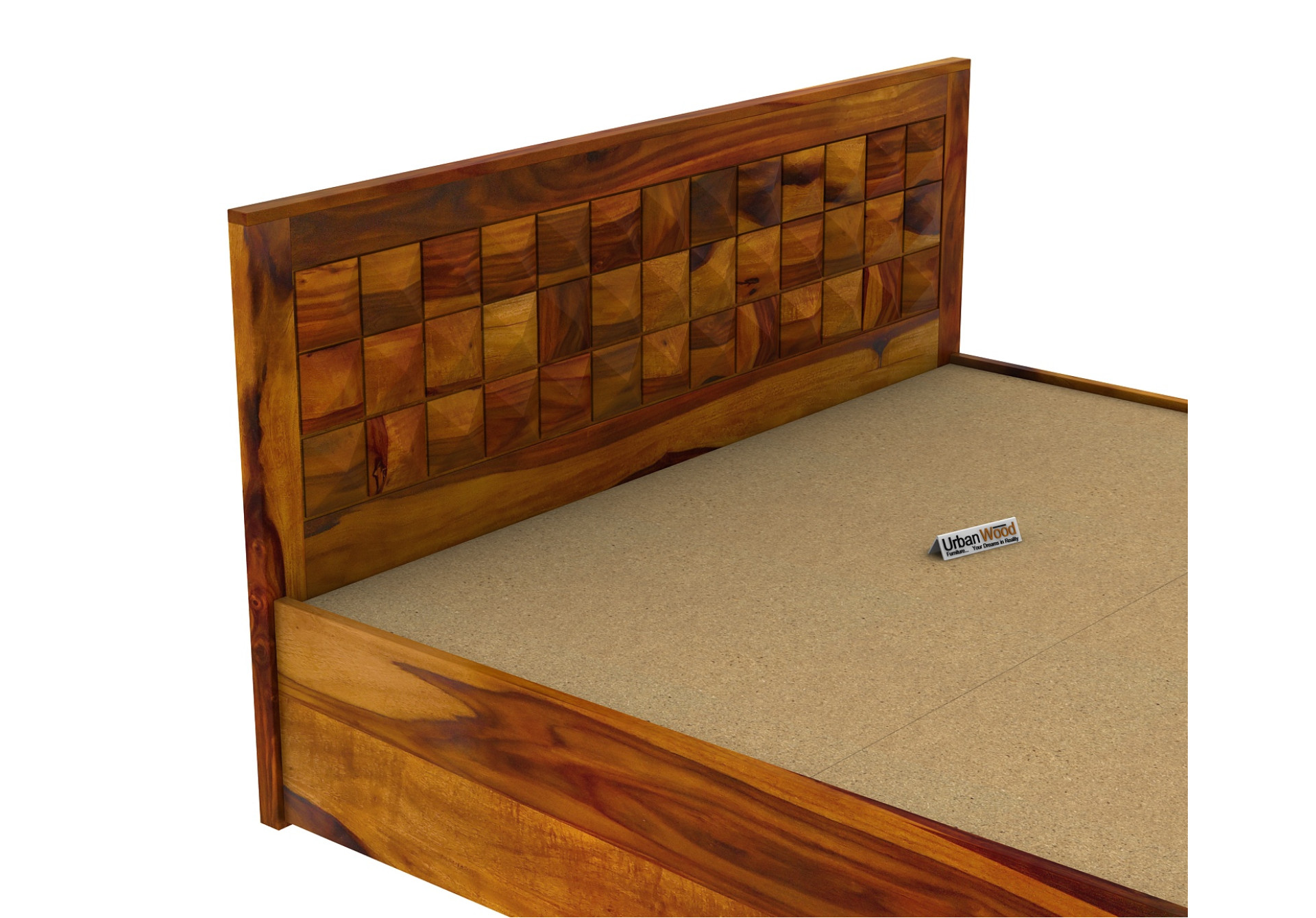 Morgana Hydraulic Storage Bed (King Size, Honey Finish)
