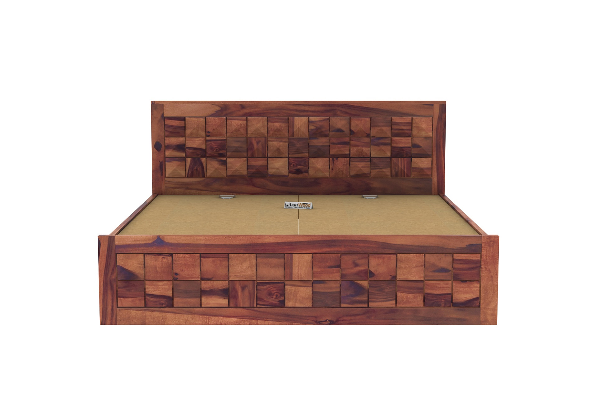 Morgana Bed With Drawer Storage ( Queen Size, Teak Finish )