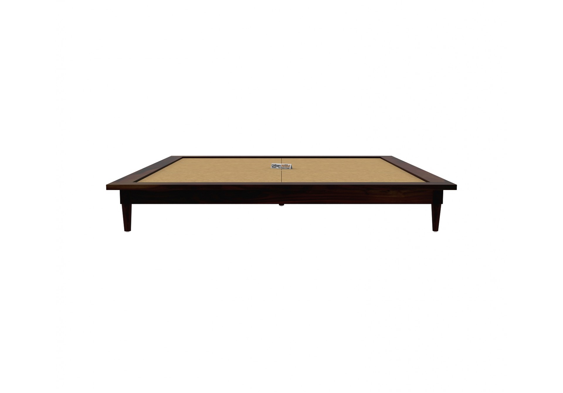 Couve Platform Bed ( Queen Size, Walnut Finish )