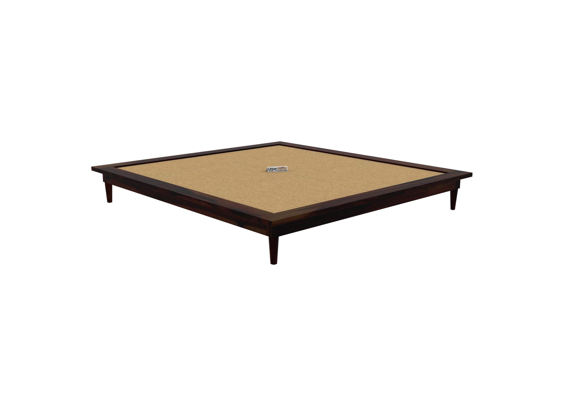 Couve Platform Bed ( King Size, Walnut Finish )