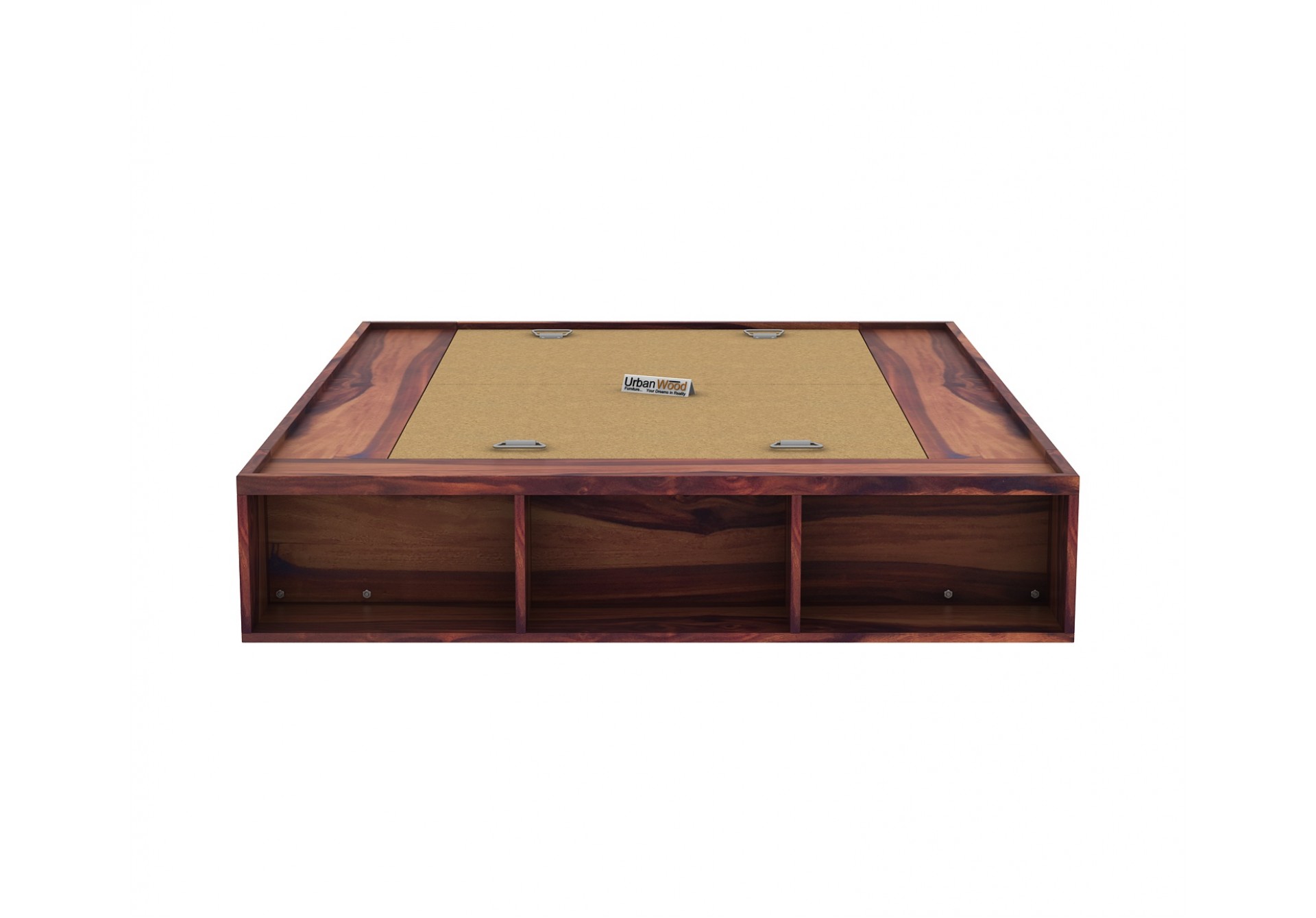 Hugo Low Floor Bed ( Queen Size, Teak Finish )