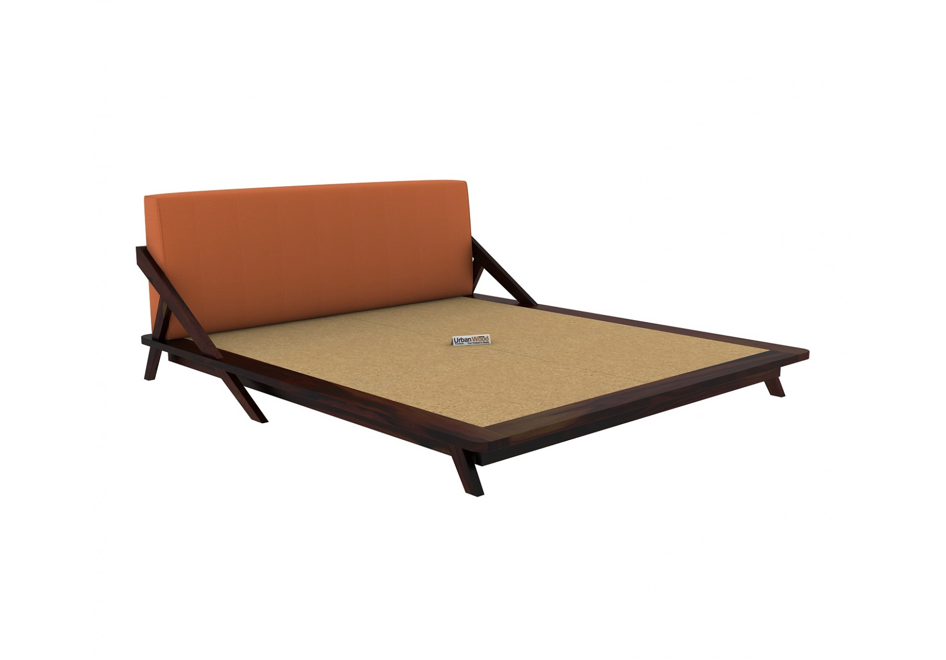 Jordan Low Floor Double Bed ( King Size, Walnut Finish )