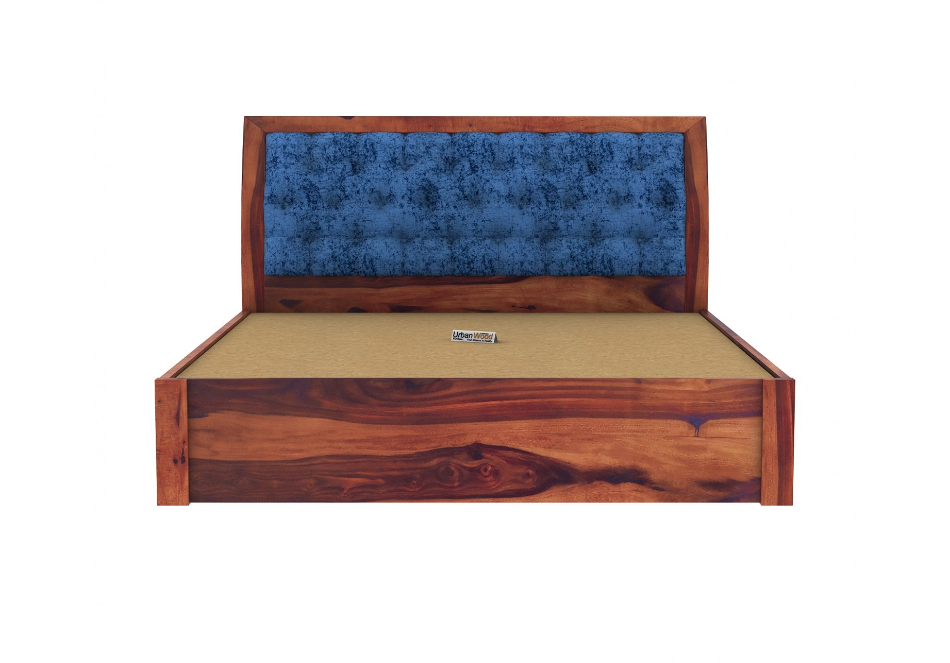 Ross  Wooden Bed With Drawer Storage (King Size, Teak Finish)