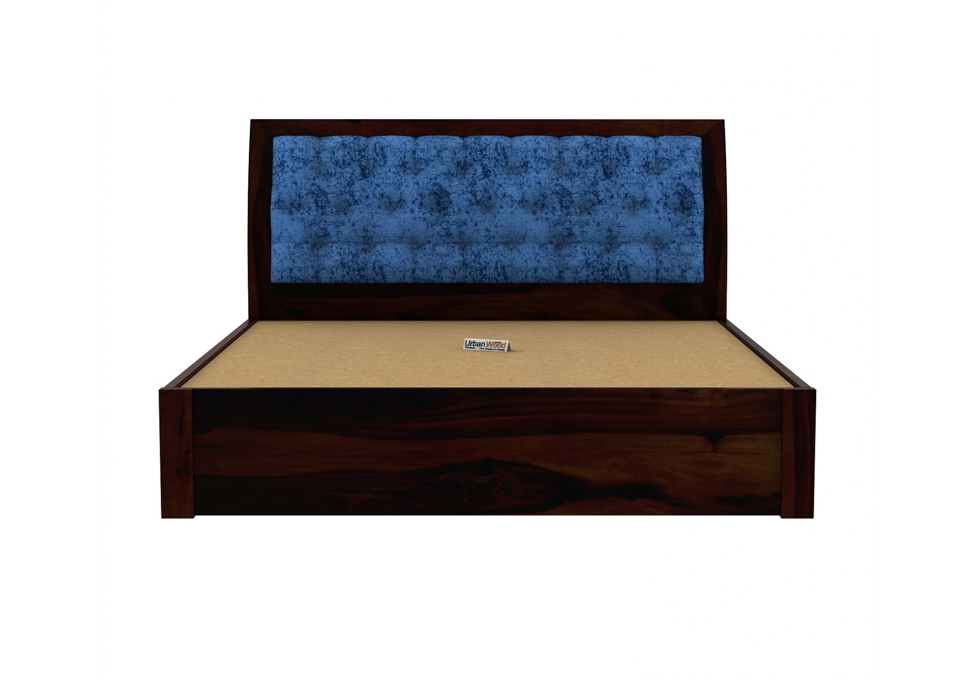 Ross  Wooden Bed With Drawer Storage (King Size, Walnut Finish)