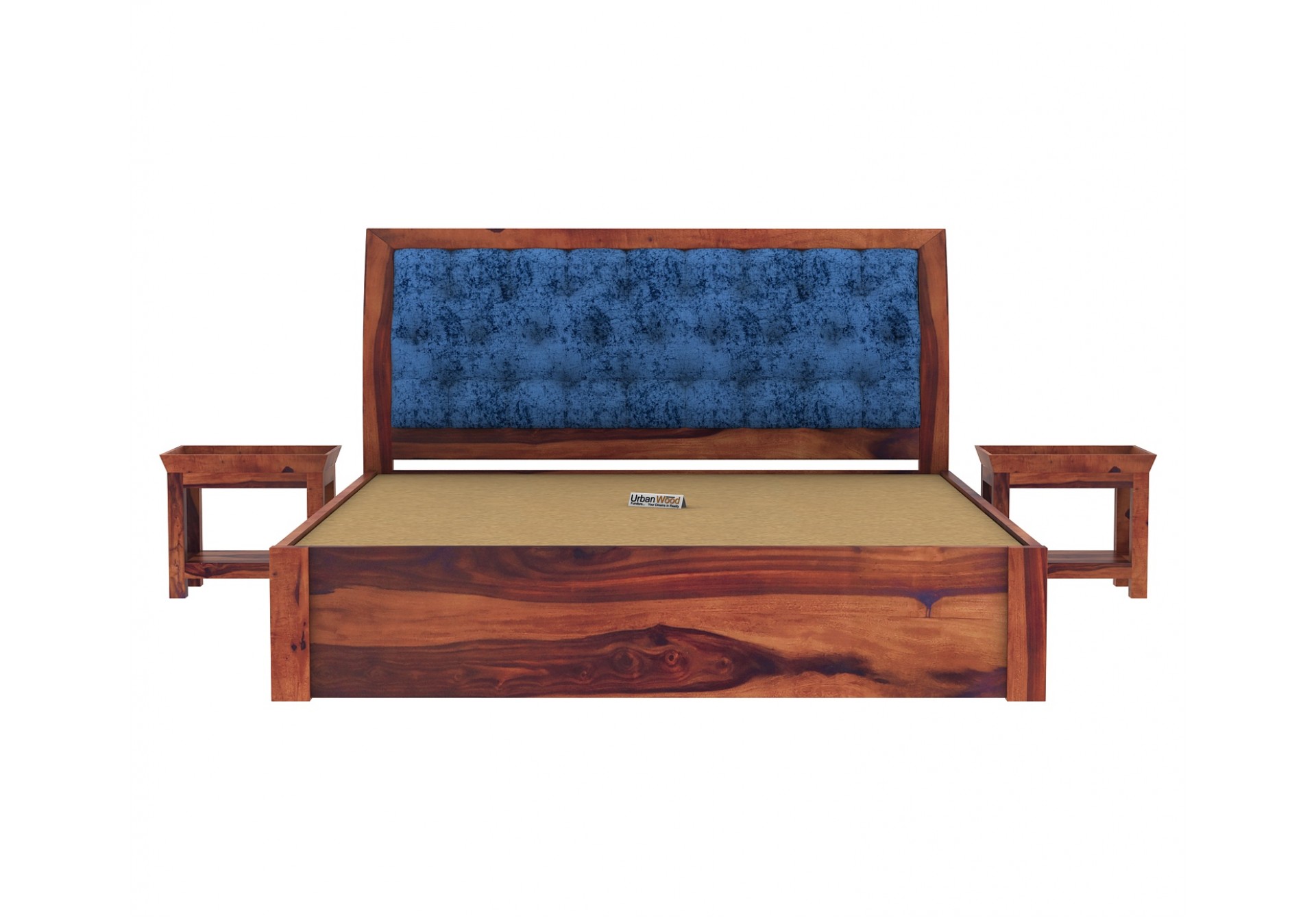 Ross Wooden Hydraulic Bed  (Queen Size, Teak Finish)