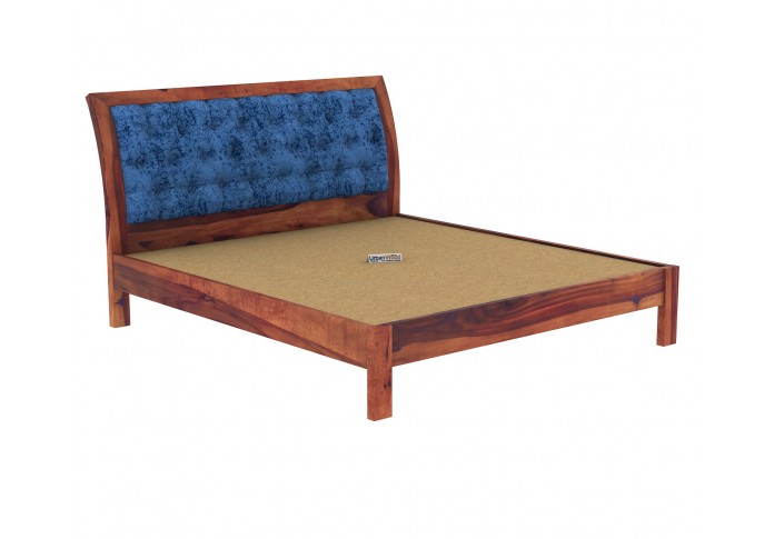 Ross Wooden Bed Without storage (King Size, Teak Finish)