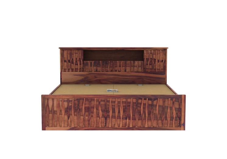 Buy Stack Bed With Storage (King Size, Teak Finish) Online : Urbanwood