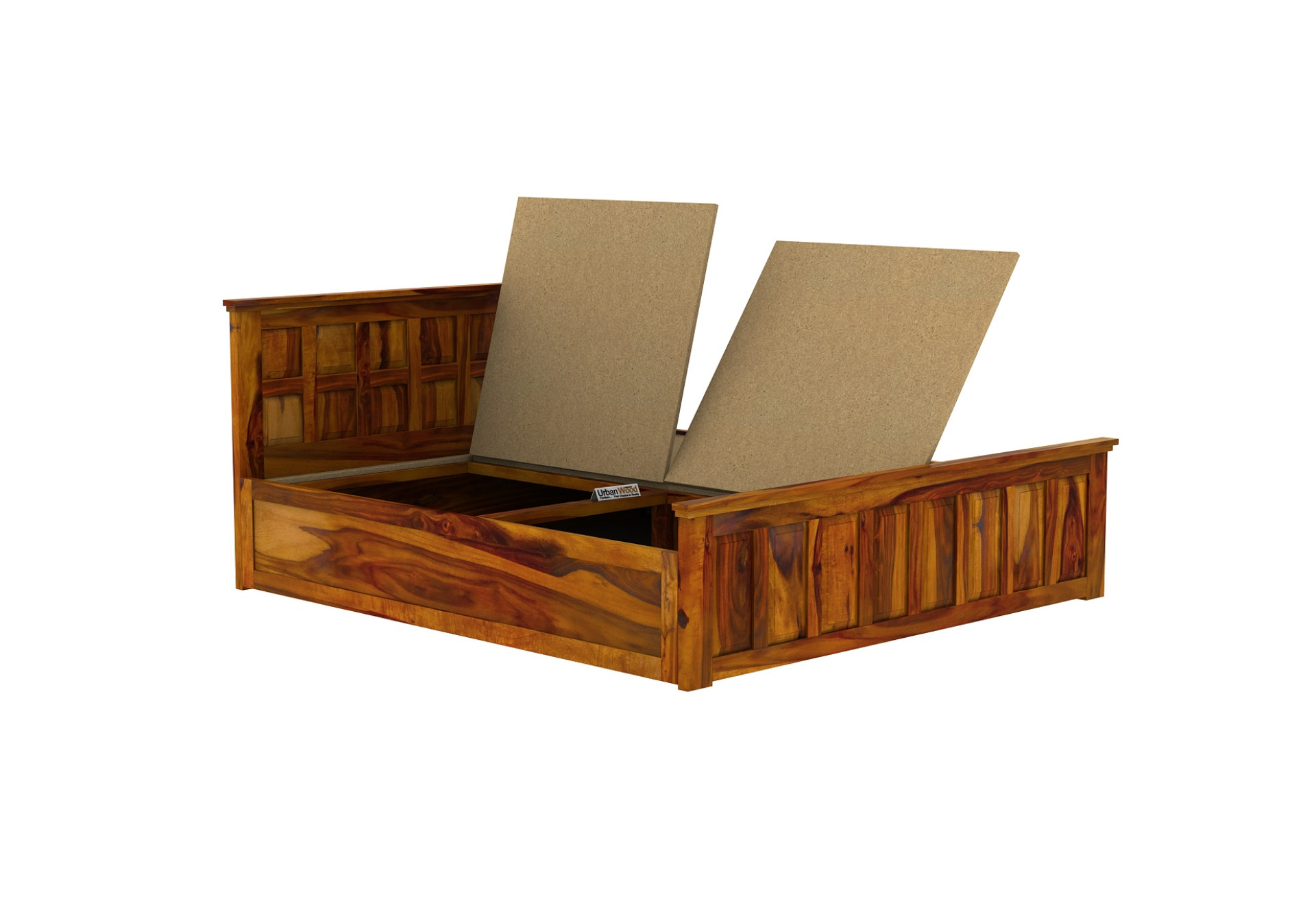 Thoms Box Storage Bed (King Size, Honey Finish)