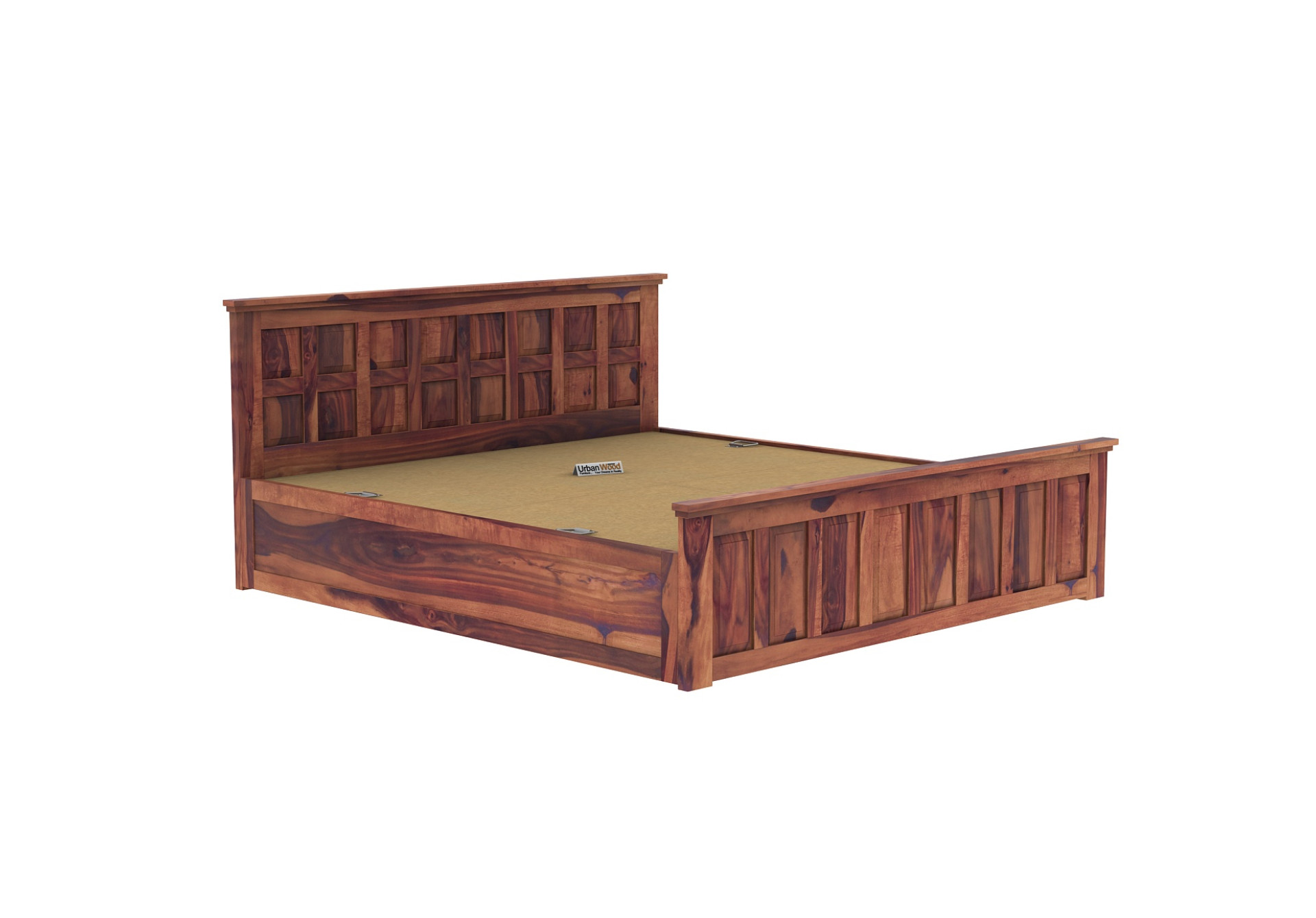 Thoms Box Storage Bed (King Size, Teak Finish)