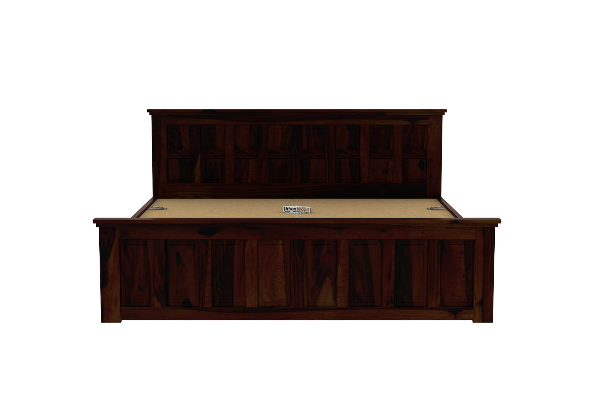 Thoms Box Storage Bed (King Size, Walnut Finish)