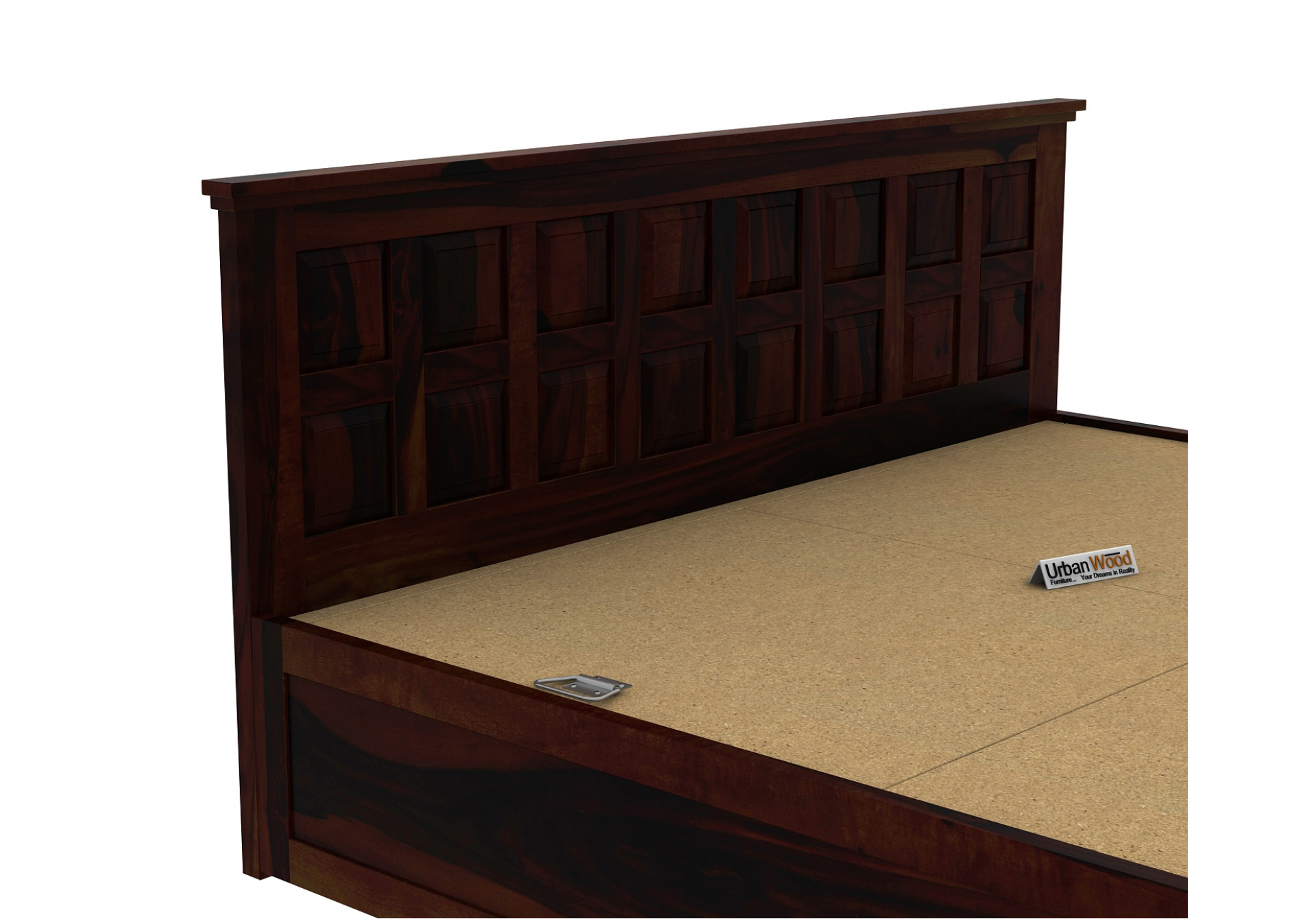 Thoms Box Storage Bed (Queen Size, Walnut Finish)