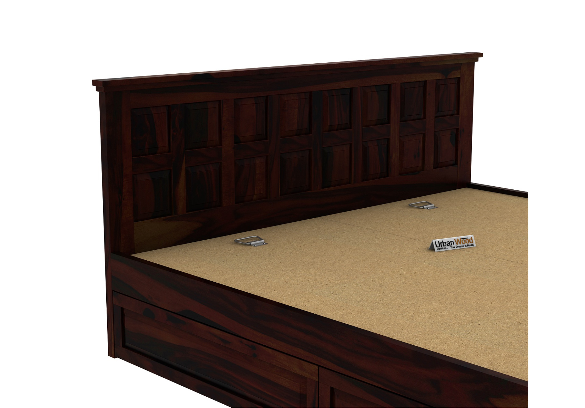 Thoms Bed With Drawer Storage ( king Size, Walnut Finish )
