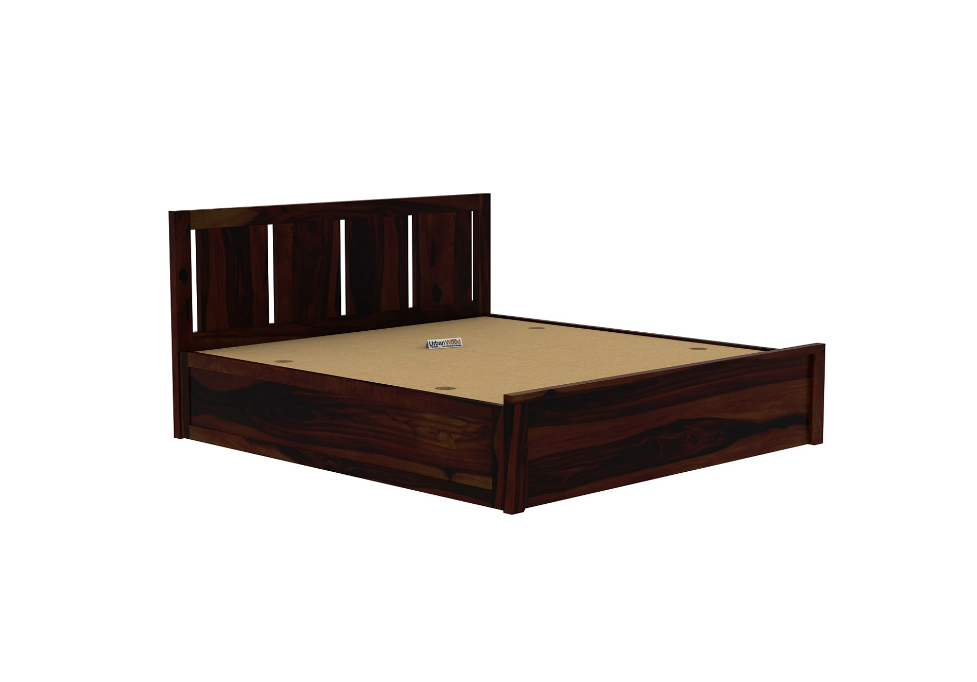 Topaz Box Storage Bed (King Size, Walnut Finish)