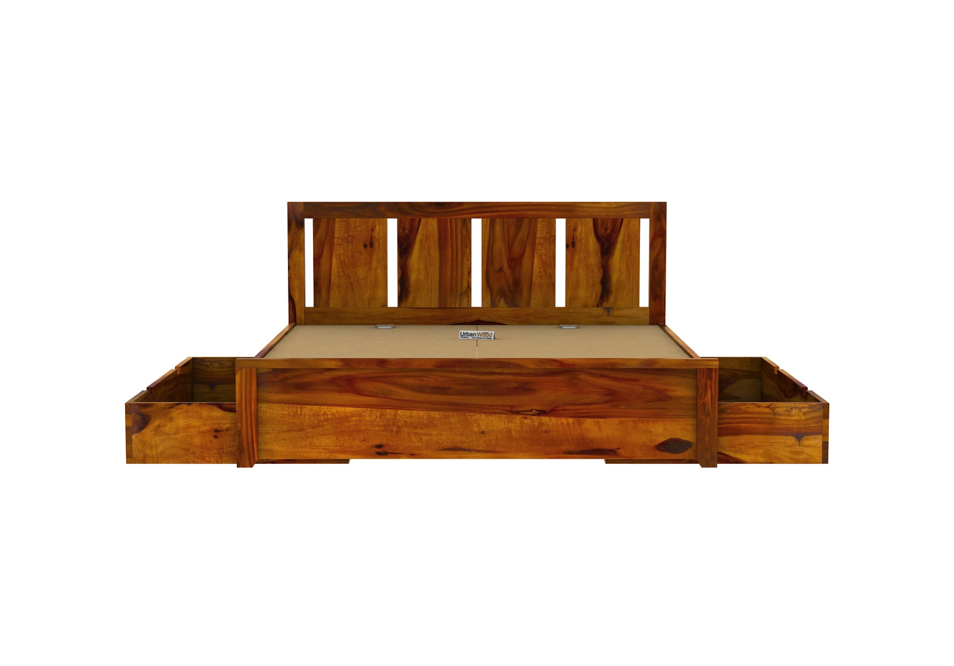 Topaz Drawer Storage Bed (King Size, Honey Finish)