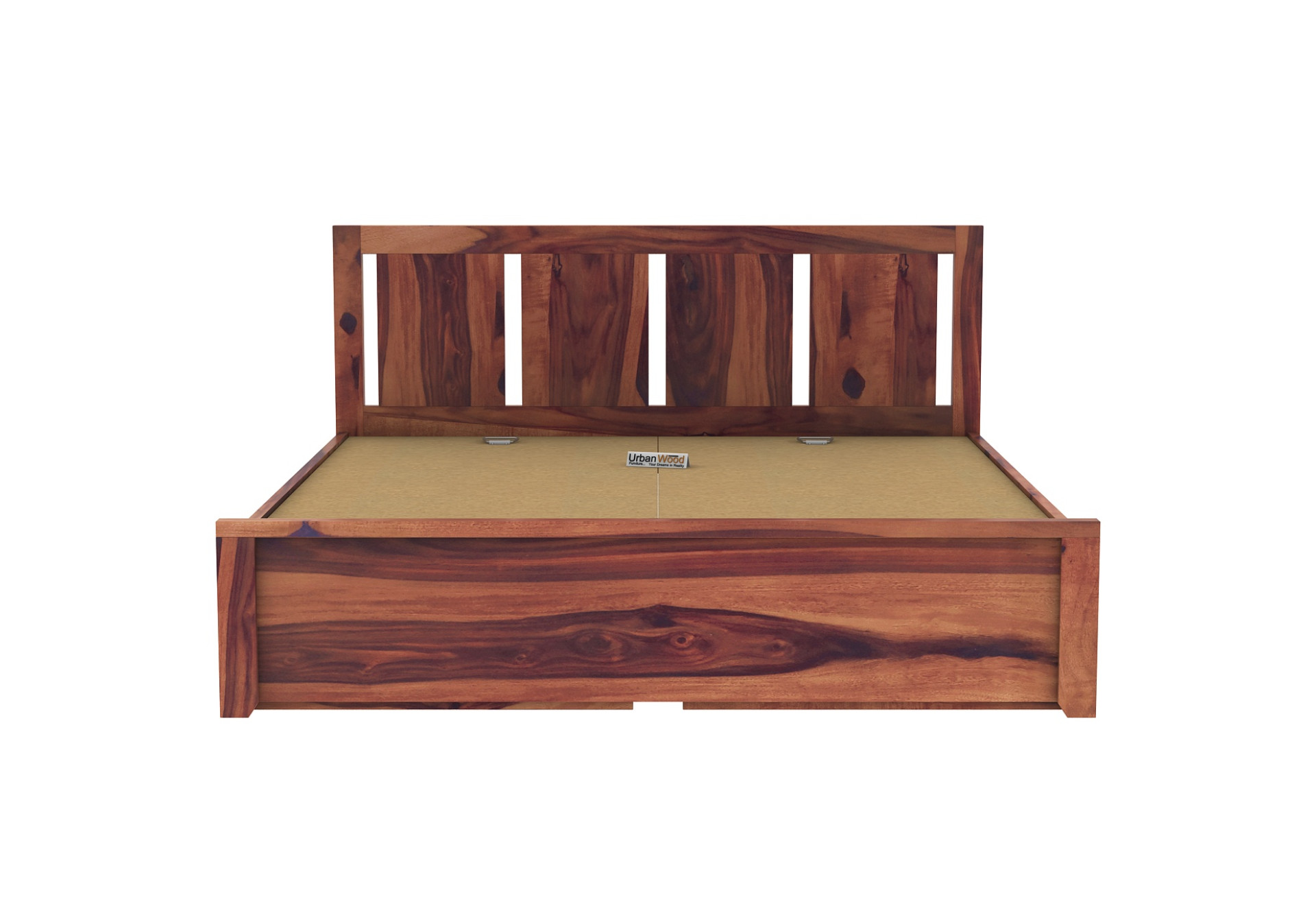 Topaz Drawer Storage Bed (Queen Size, Teak Finish)