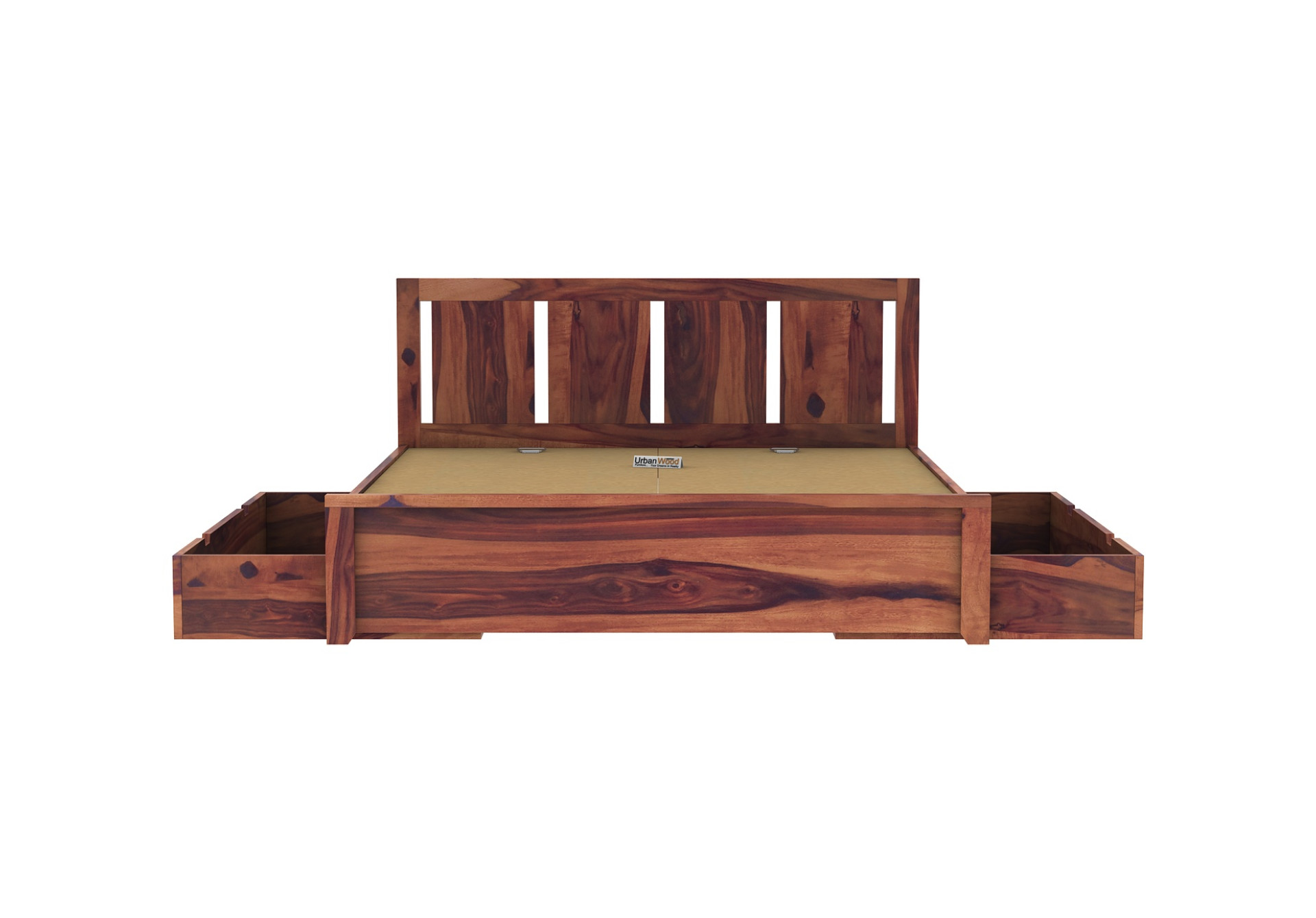 Topaz Drawer Storage Bed (King Size, Teak Finish)