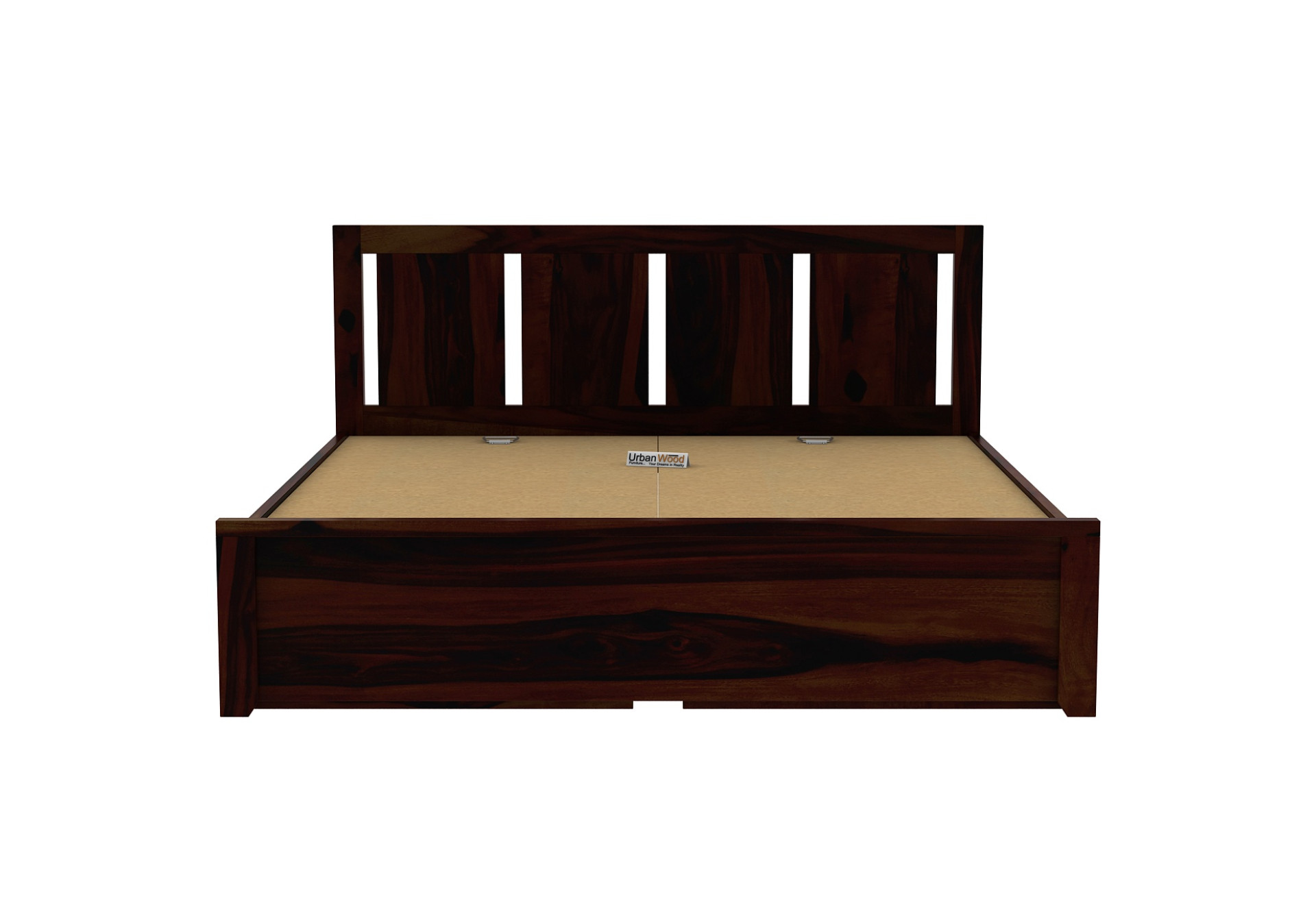 Topaz Drawer Storage Bed (Queen Size, Walnut Finish)