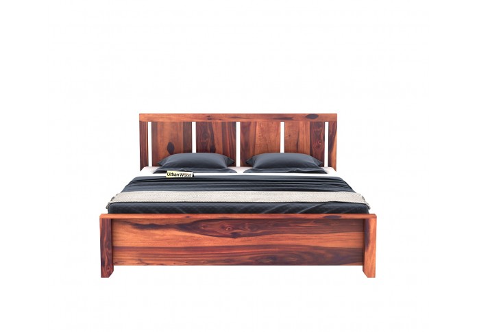 Topaz Bed Without Storage ( King Size, Teak Finish ) 