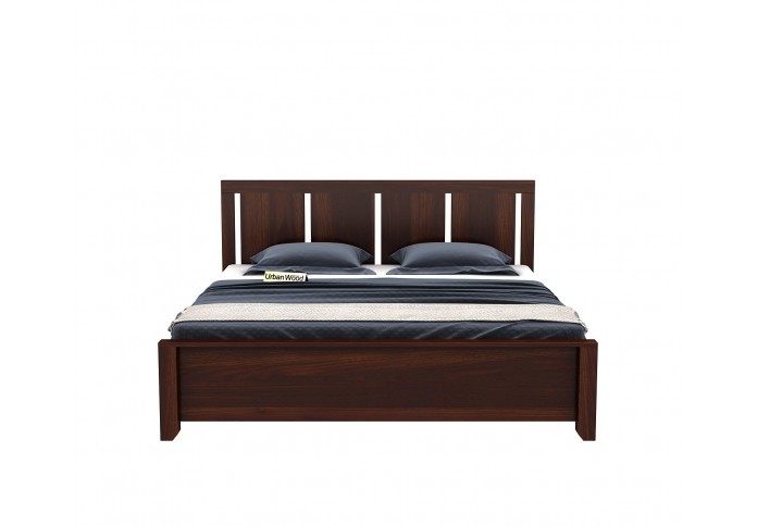 Topaz Bed Without Storage ( King Size, Walnut Finish ) 