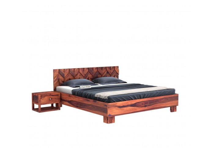 Trace Bed Without Storage ( King Size, Teak Finish )