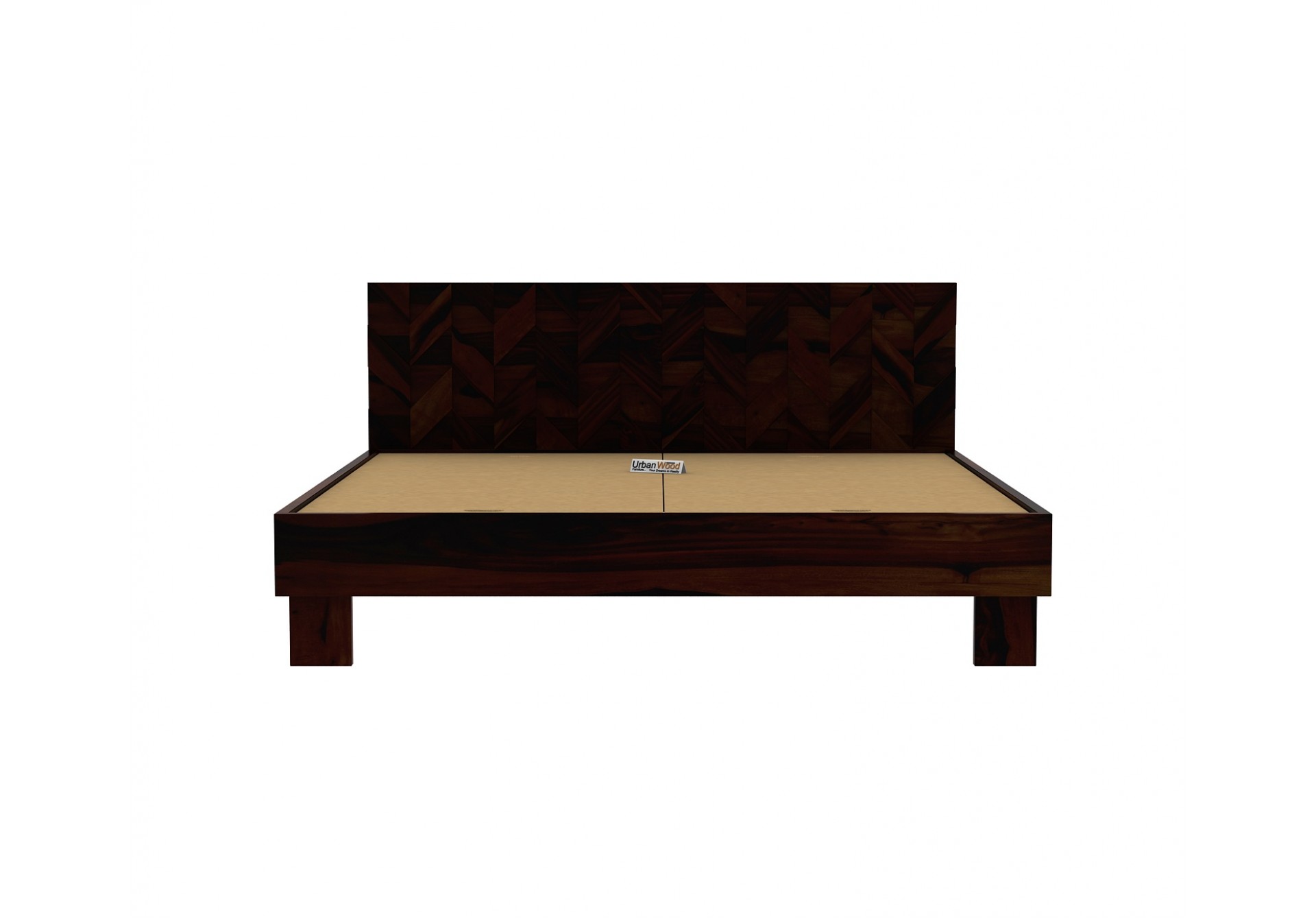 Trace Bed Without Storage ( Queen Size, Walnut Finish )