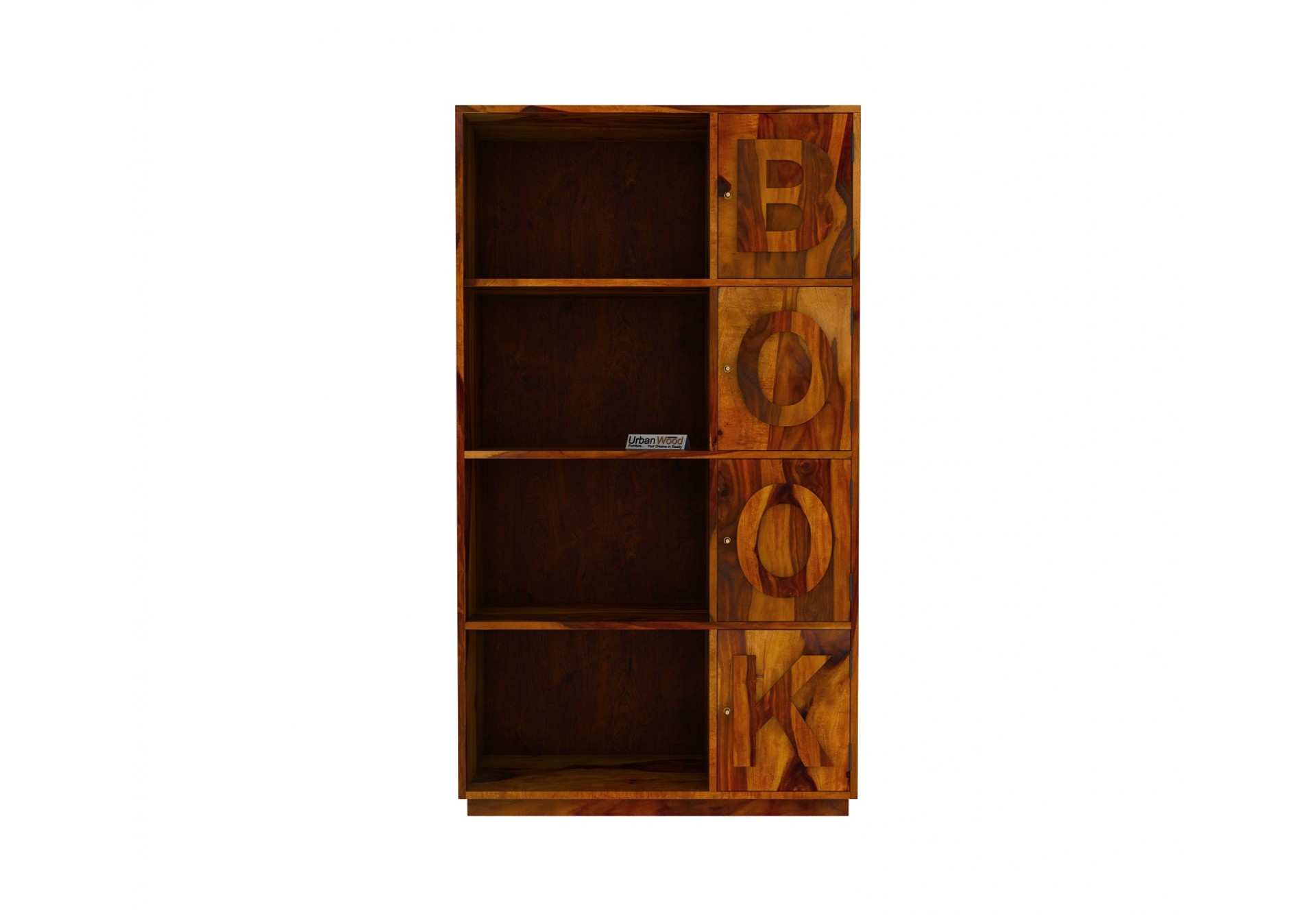 Melvin Wooden Bookcase (Honey Finish)