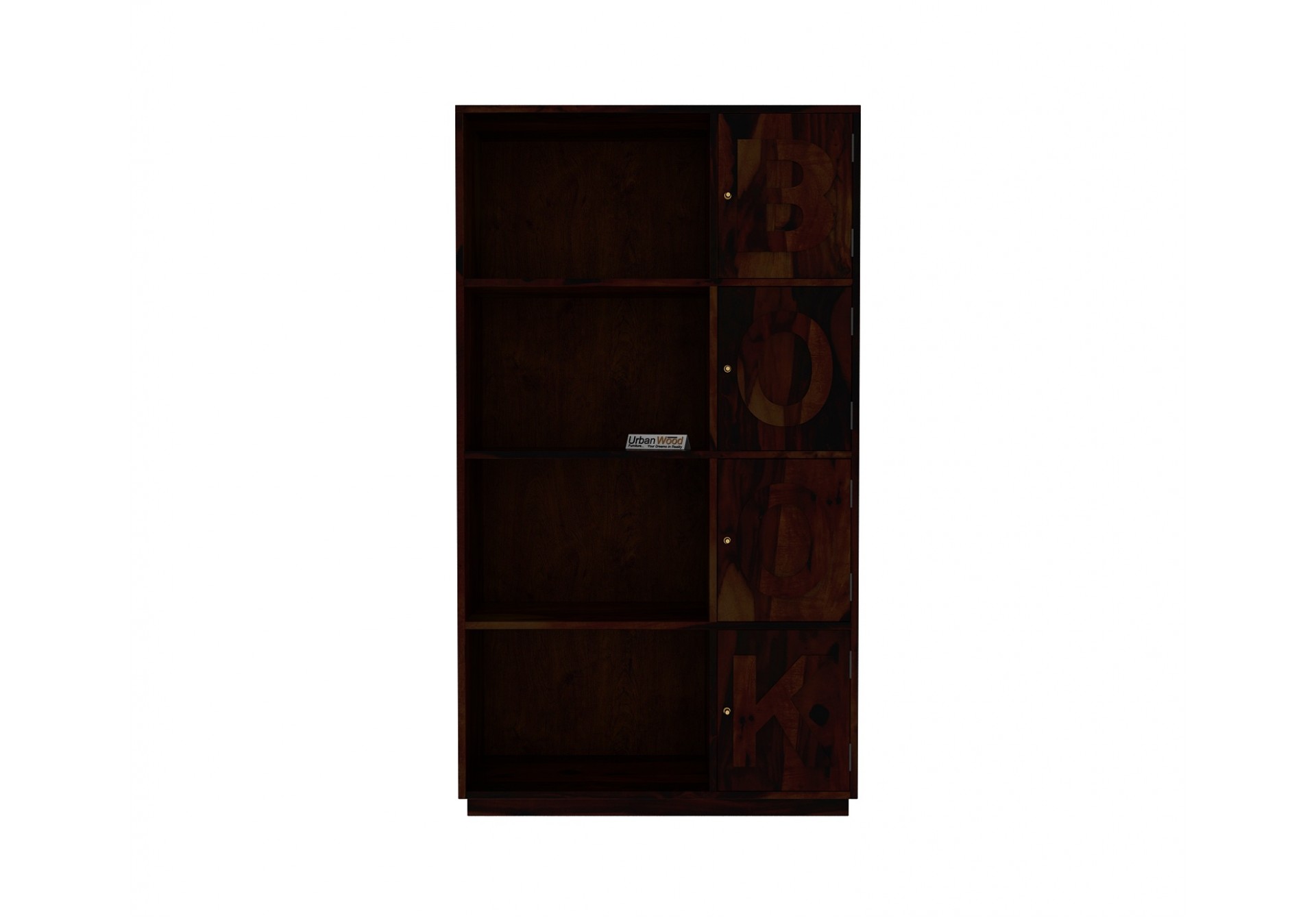 Melvin Wooden Bookcase (Walnut Finish)